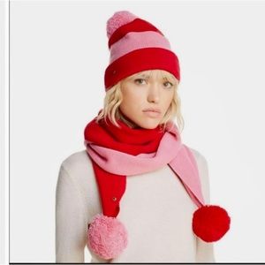 NWT kate spade color block fleur de lis hat